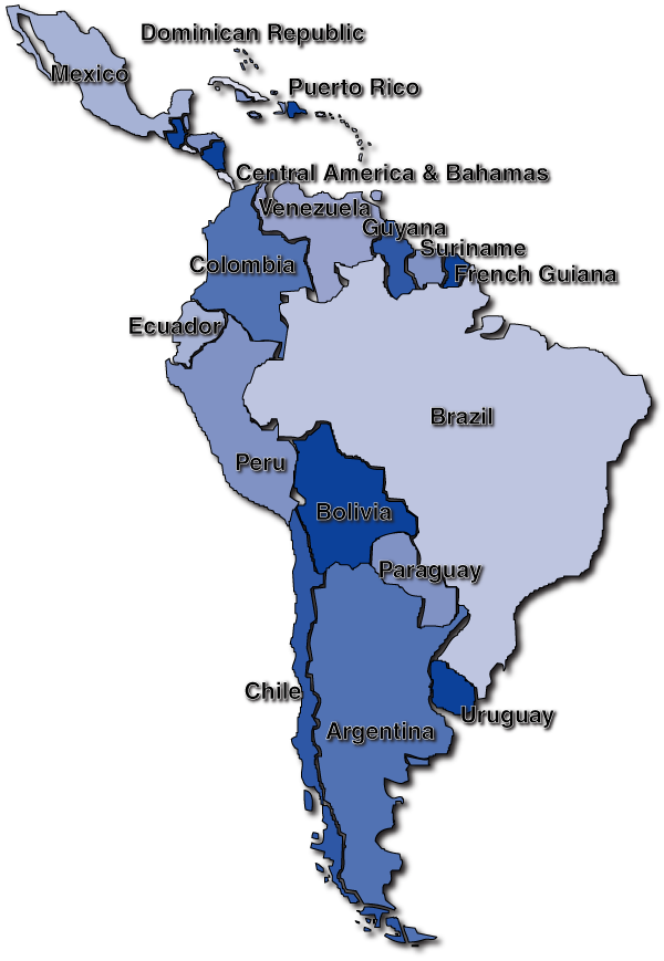 Map of South America